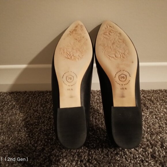 Poppy Barley Size 10.5 Black and Snake Skin Leather Loafters - Picture 3 of 4